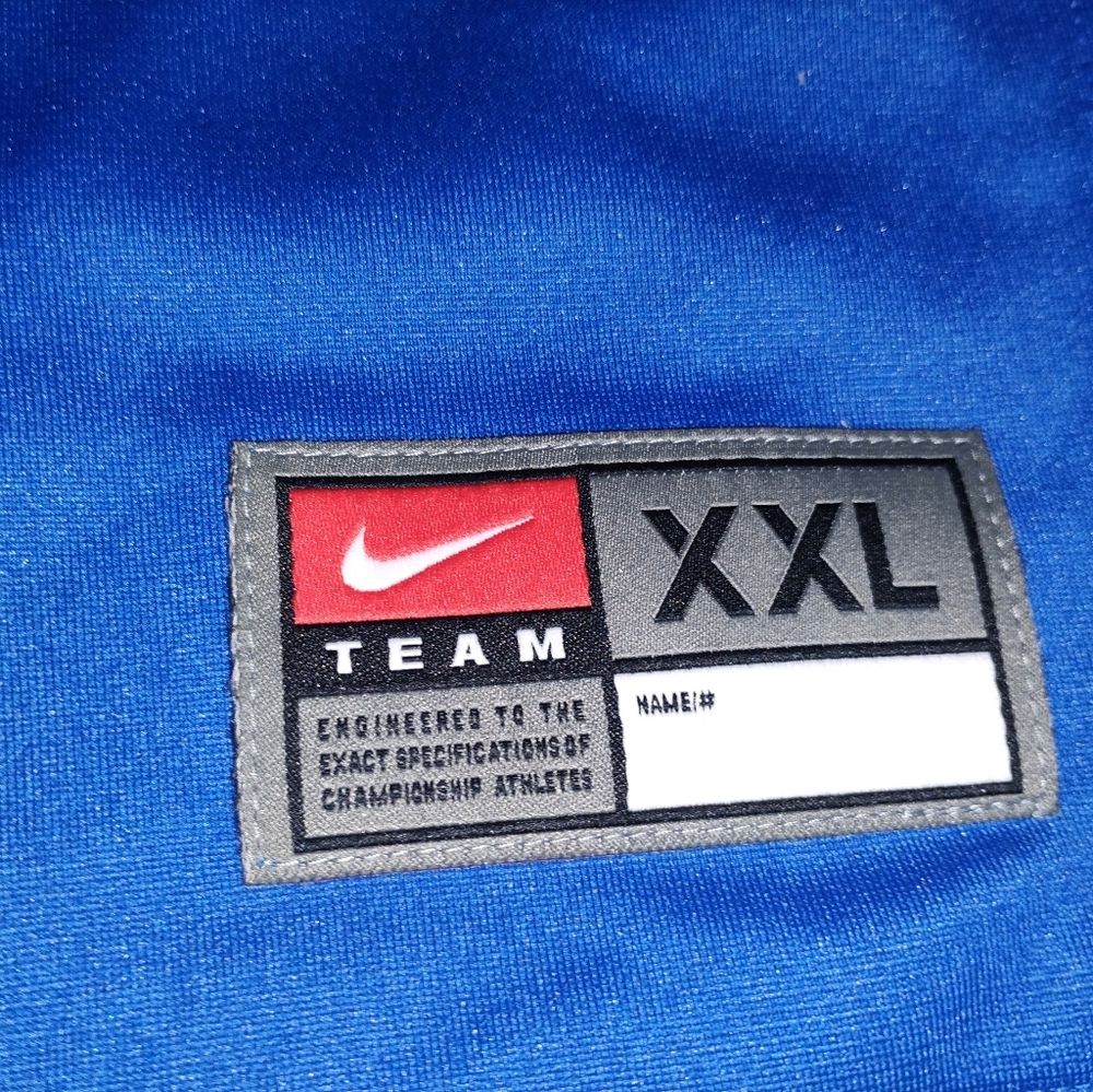 Nike Men's Kentucky Royal Blue Checker Sleeve Jersey  White Number 18 XXL - Picture 7 of 7